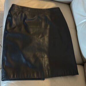Brandon Thomas Leather Skirt